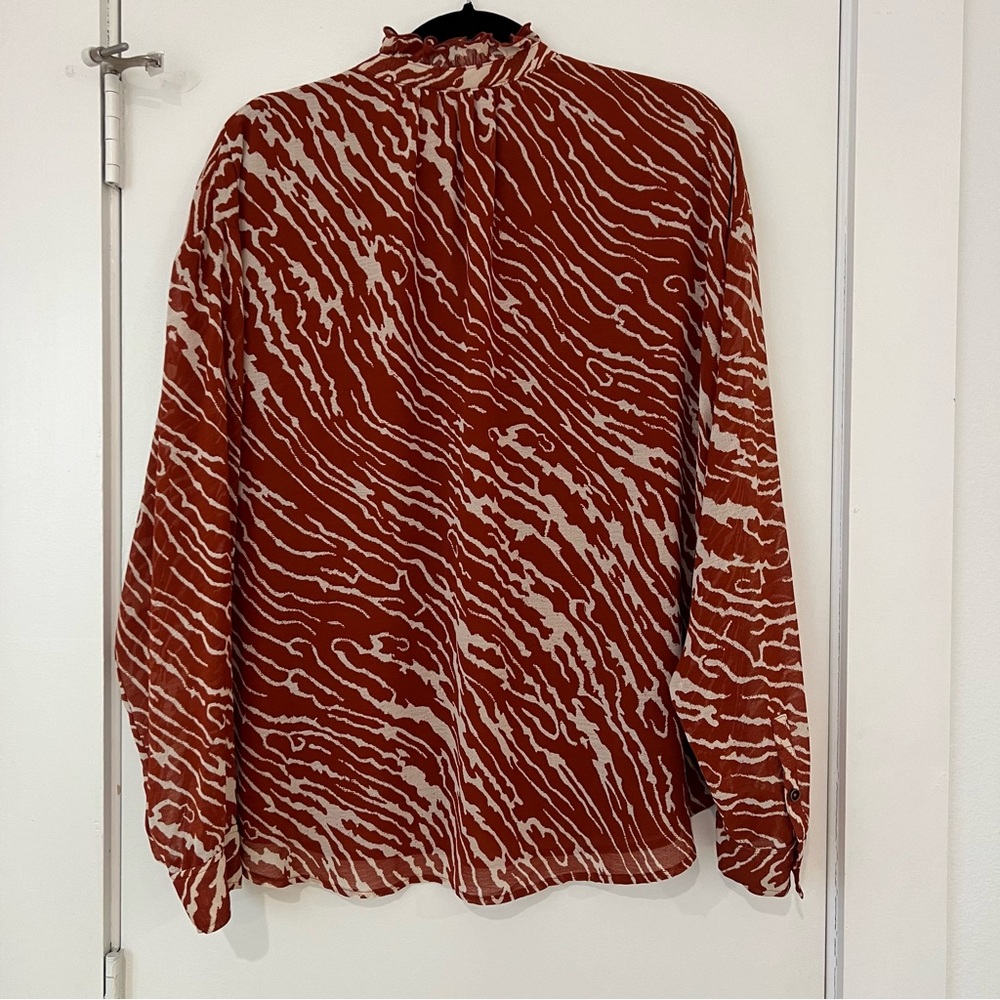 Anthropologie Pattern Long Sleeve Blouse - Picture 8 of 9